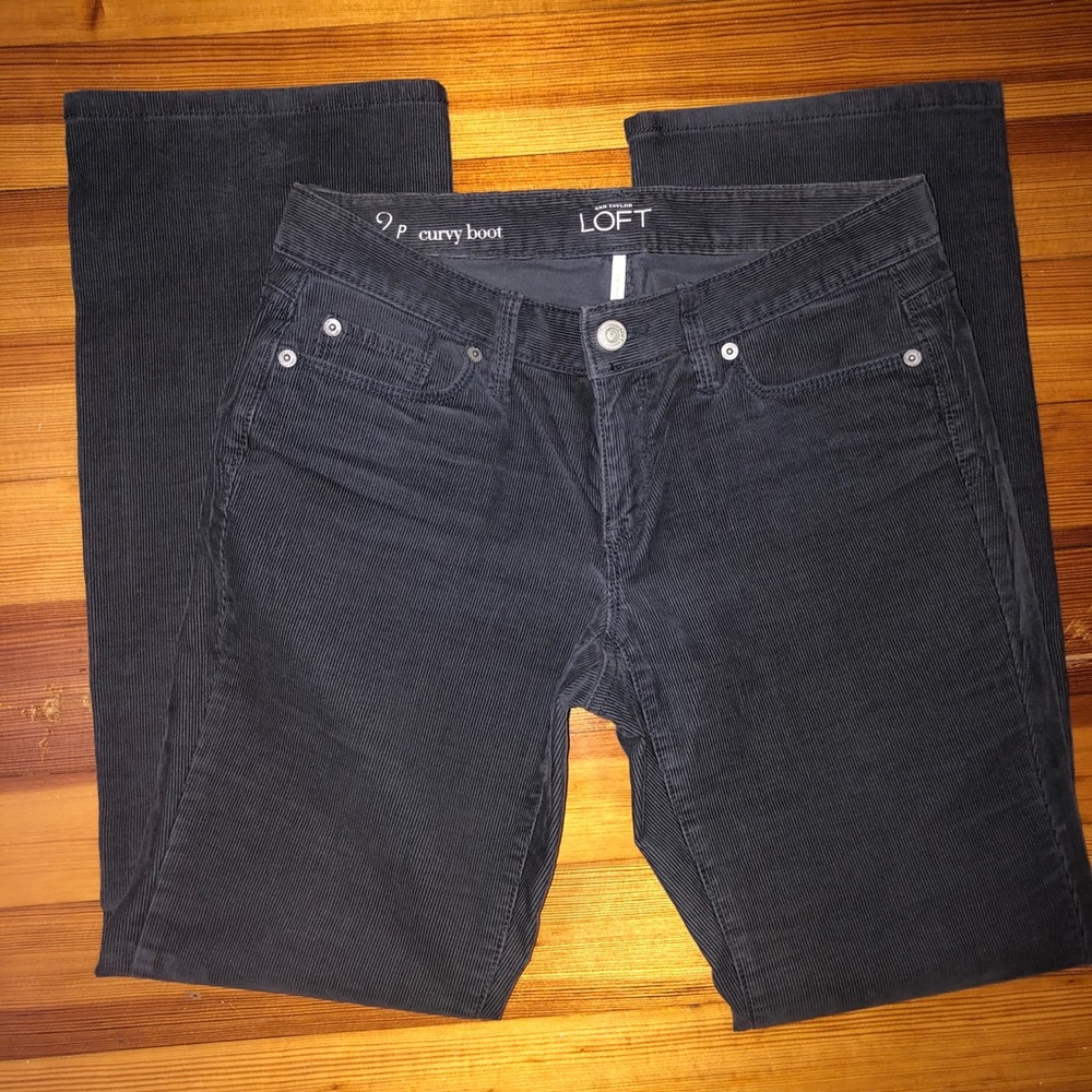 LOFT Gray Corduroy Pants
